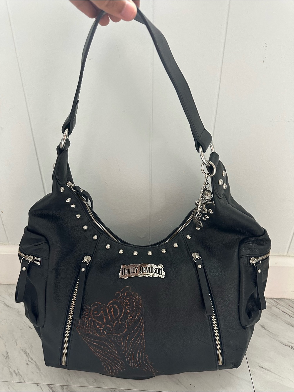 Vintage Harley Davidson Shoulder Bag Bougie Biker, Babe Packing PistolNWOT